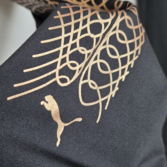 Puma Size M Black and Graphic CooperColor-Dry CellTechnology Women's Leggings - Picture 5 of 10